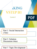 Speaking: Vstep B1