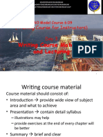 Writting Course Material and Lecturing 609