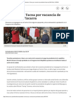 Protestas en Tacna Por Vacancia de Presidente Vizcarra - EDICION - CORREO (TACNA) 09-11-2020
