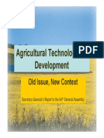 Agricultural Technology For Development: Old Issue, New Context