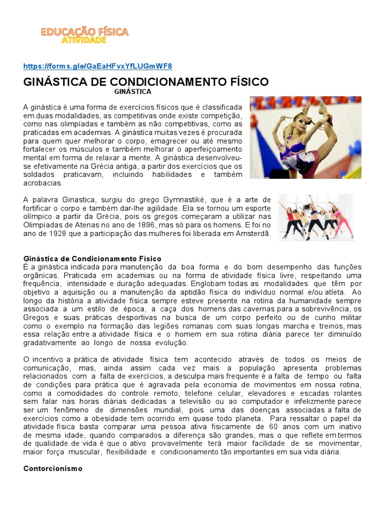 9 4 - Ginástica de Condicionamento Físico | PDF | Ginástica ...
