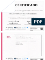 Certificado: Fernanda Vitória Da Cruz Martins de Sousa