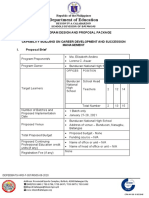 BUNDUCAN NHS TRAINING Proposal for Career Devt. Succession Management 1