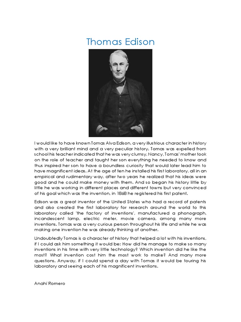 Thomas Edison | PDF