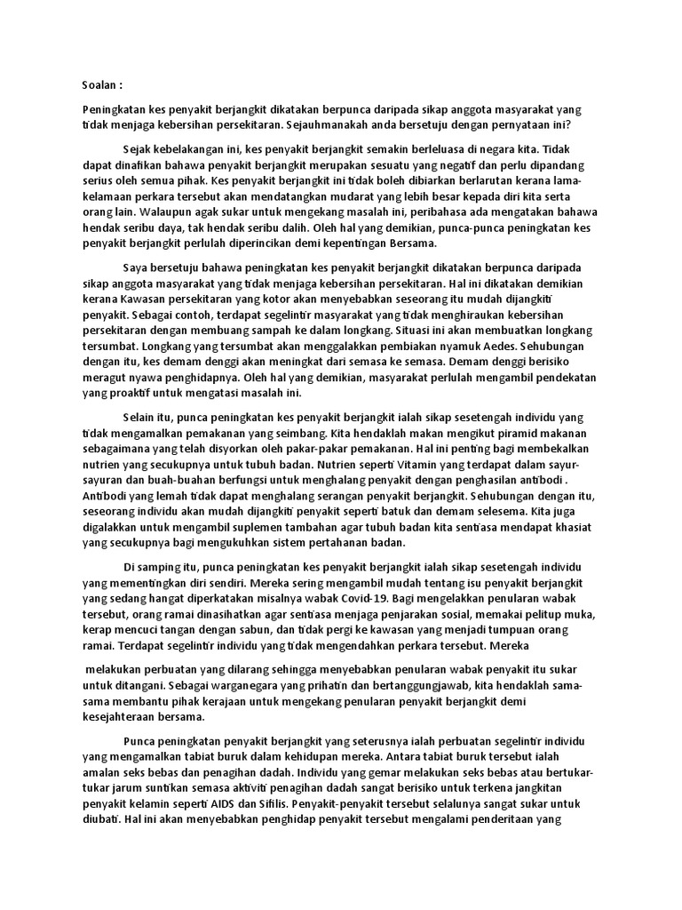 Punca Penyakit Berjangkit Sejauhmanakah Pdf