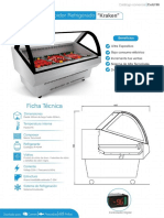 Exhibidor refrigerado Kraken de acero inoxidable con controlador digital