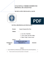 Informe - Habilidades Del Terapeuta