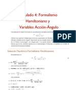 Formalismo Hamiltoniano: Variables Acción-Ángulo para Oscilador Armónico Unidimensional
