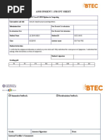 Assignment 1 Front Sheet: Qualification BTEC Level 5 HND Diploma in Computing Unit Number and Title Submission Date