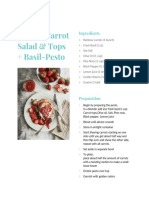 Shaved Carrot Salad & Tops + Basil-Pesto: Ingredients