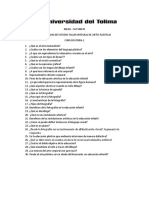 Cuestionario de Estudio Convocatoria 1 - Taller Integral de Artes Plásticas.
