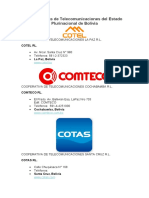 Cooperativas de Telecomunicaciones Del Estado Plurinacional de Bolivia