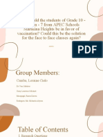 Why Should The Students of Grade 10 - Passion - 7 From APEC Schools Marikina Heights Be in Favor of Vaccination Could This Be The Solution For The Face To Face Classes Again