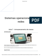 Sistemas Operacionais para Redes: Aula 7 - Armazenamento de Massa