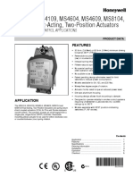 MS4104, MS4109, MS4604, MS4609, MS8104, MS8109 Fast-Acting, Two-Position Actuators