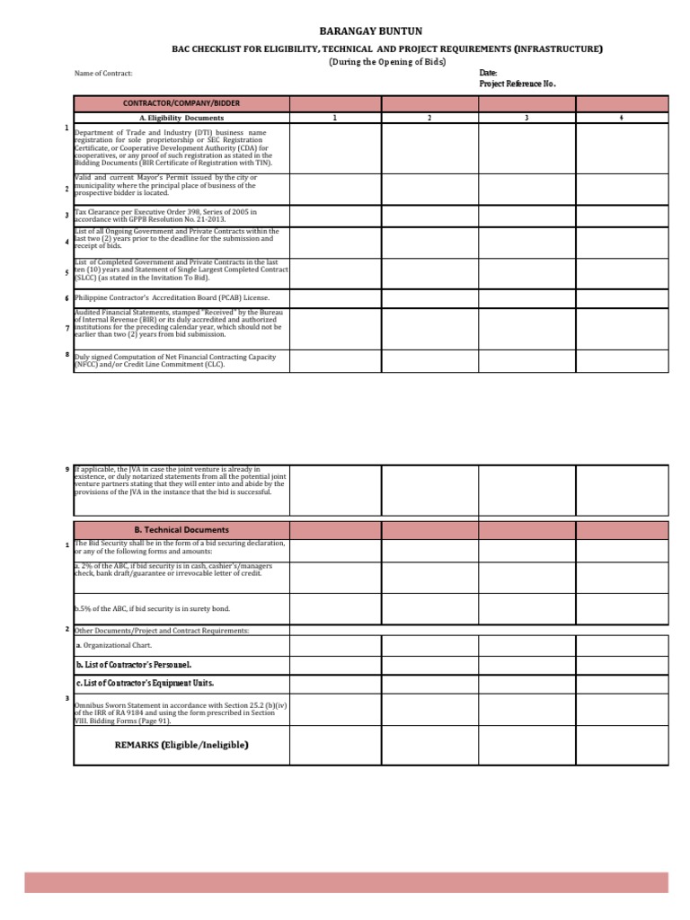 BAC Eligibility and Bid Requirements | PDF | General Contractor | Economies