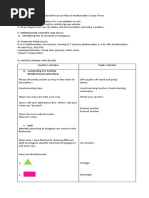 A. Conducting Pre-Activity (Drill/review/motivation) : Teacher's Activities Pupil's Activities