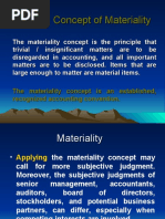 Auditing: Concept of Materiality