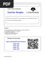 Exam Style Questions on Scatter Graphs | PDF | Scatter Plot