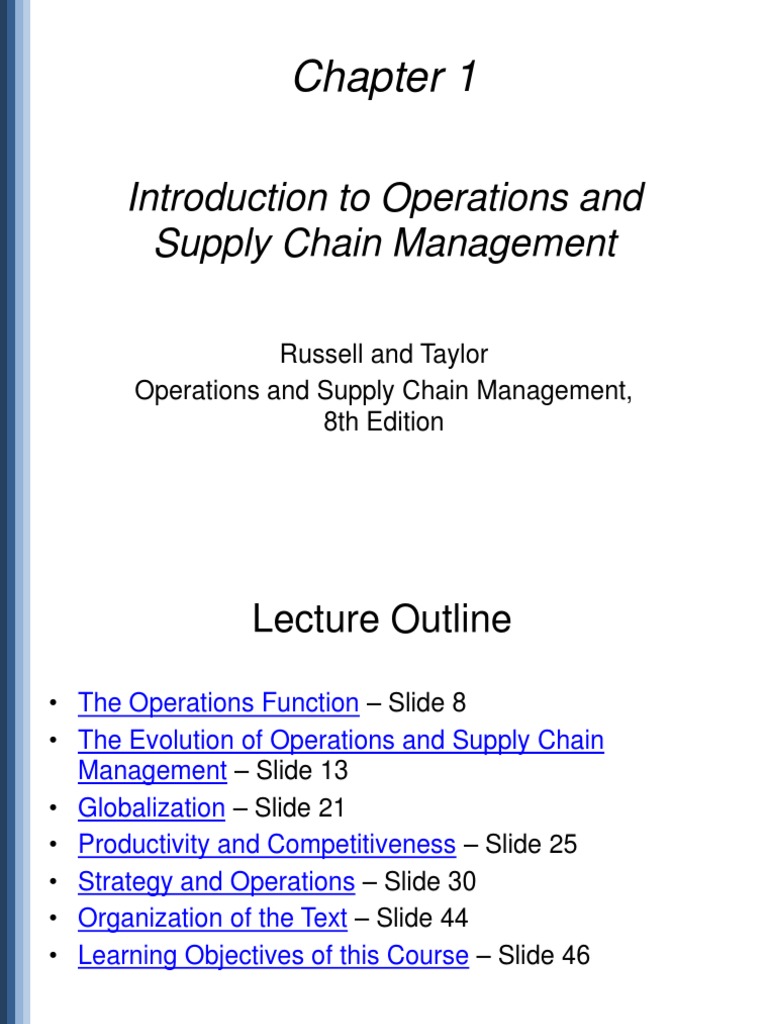 Introduction To Operations and Supply Chain Management | Download Free ...