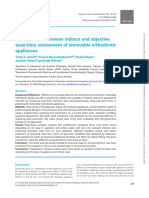 A Comparison Between Indirect and Objective Wear-Time Assessment of Removable Orthodontic Appliances