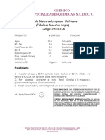 Formula Basica de Limpiador Multiusos (Tipo Fabuloso) - 2P01-01-A