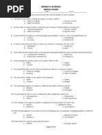 Science Grade 6 Mock Exam