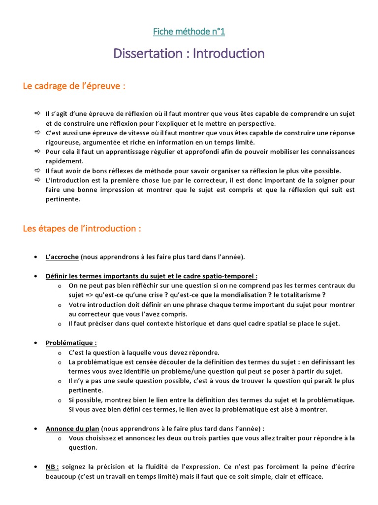 apprendre la dissertation pdf