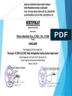 Sertifikat Narasumber Kuliah Tamu Nissa Aruming Sila