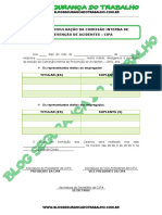 Modelo - Edital de Divulgação Comissão Interna de Prevenção de Acidentes (CIPA) - Blog Segurança Do Trabalho