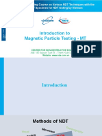 Virtual National Training Course on Various NDT Techniques Magnetic Particle Testing Introduction