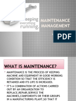 Importance of Maintenance Management