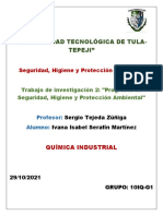 Programa de Seguridad, Higiene y Protección Ambiental en la Industria Química