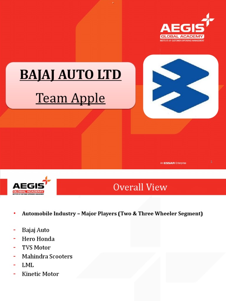 Bajaj Auto LTD Bajaj Auto LTD: Team Apple Team Apple | PDF | Motor ...