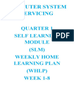 Quarter 1 Self Learning (SLM) Weekly Home Learning Plan (WHLP) WEEK 1-8