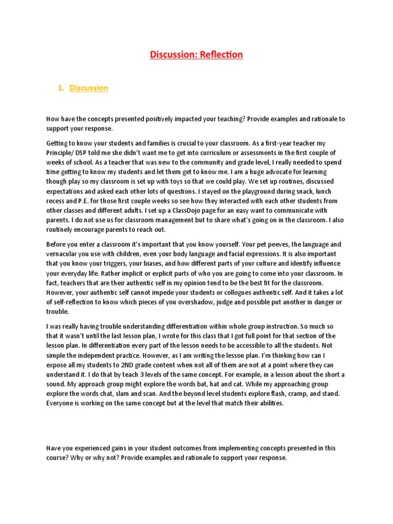 Discussions To Reply To | PDF | Teachers | Classroom