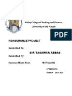 Reinsurance Project: Hailey College of Banking and Finance, University of The Punjab
