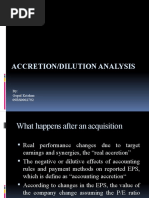 Accretion/Dilution Analysis: By: Gopal Krishan 09BS0002792