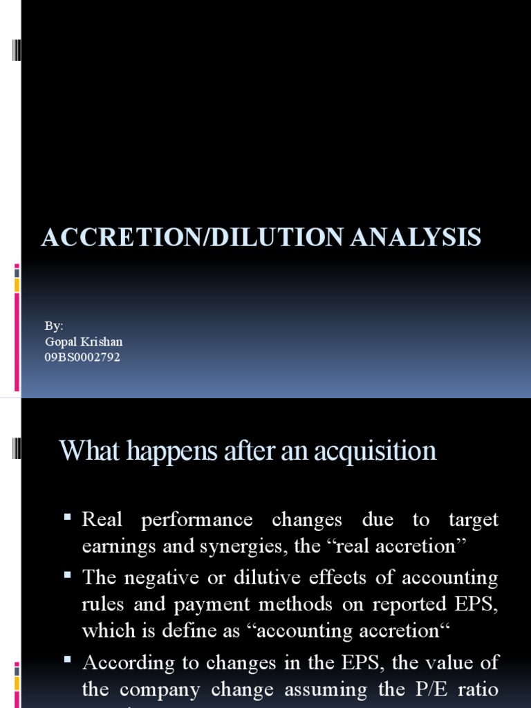 Accretion Dilution Analysis
