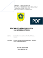 RKS Dan Spektek Skala Kawasan Bojonggede, Kabupaten Bogor