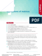 Applications of Matrices: Objectives