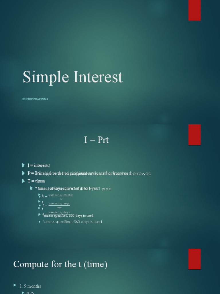 Simple Interest | PDF