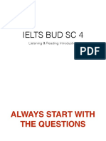 Ielts Bud SC 4: Listening & Reading Introduction