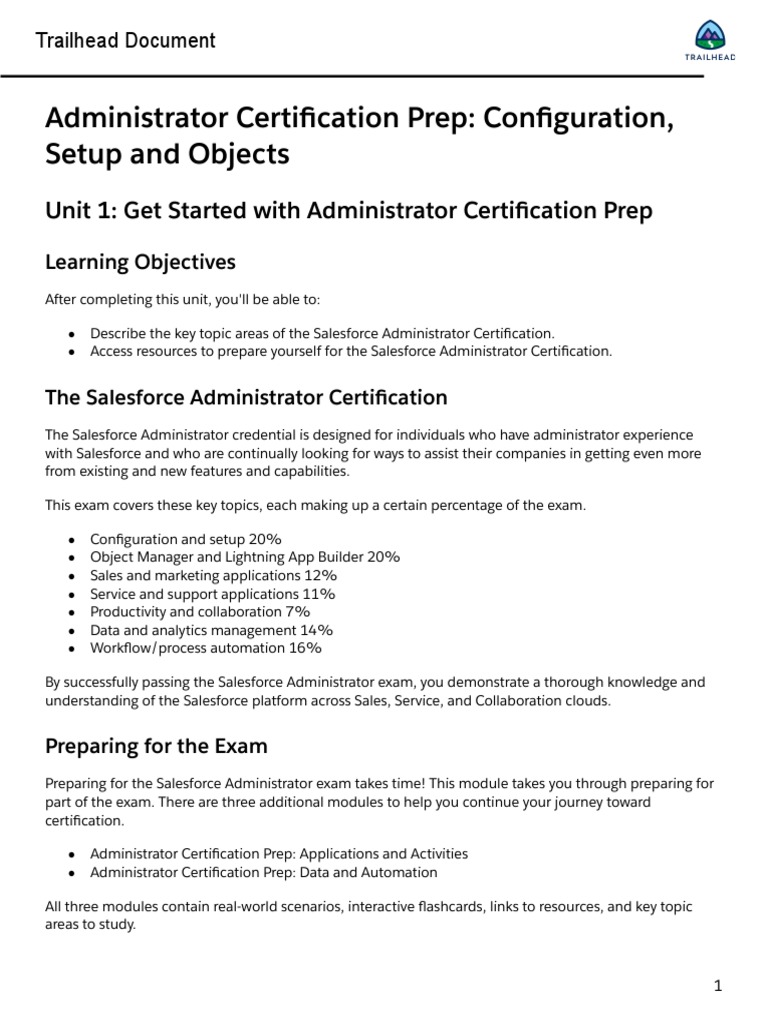 Salesforce Admin Certification Prep Guide | PDF | Test (Assessment) | Sales