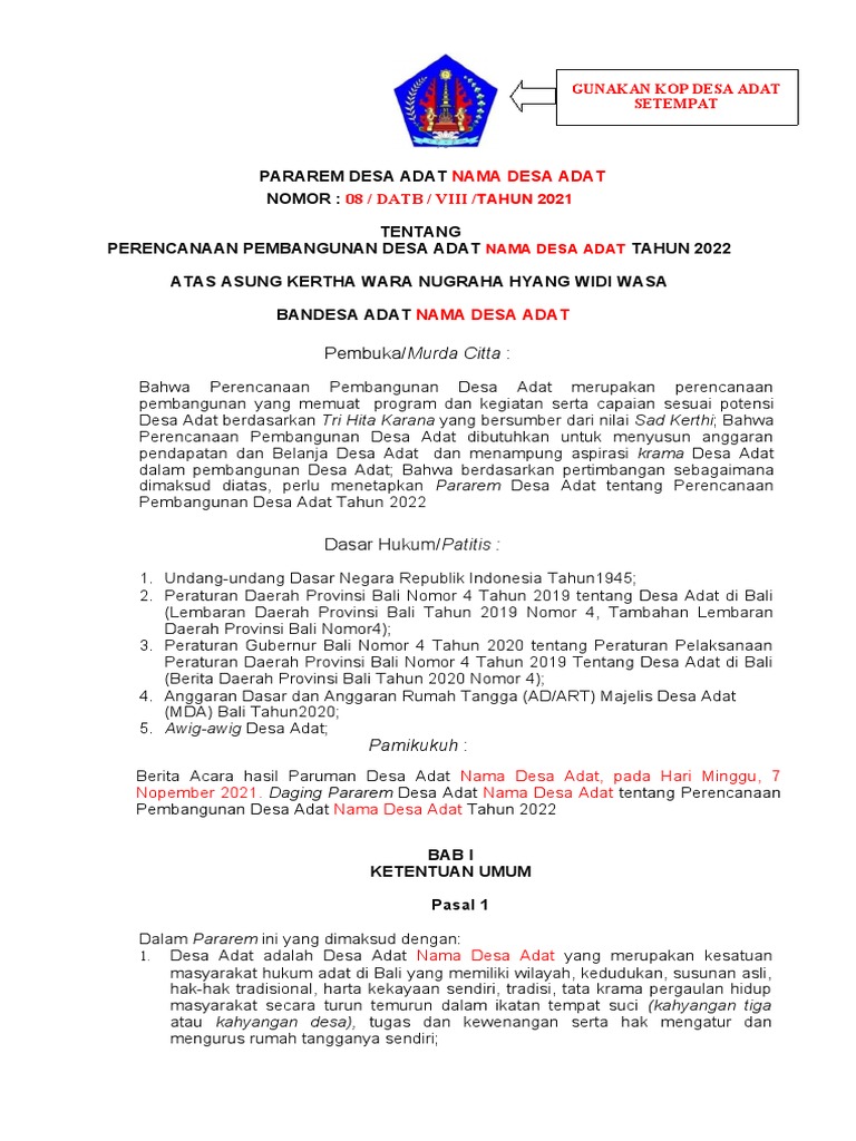 Contoh RPDA TH 2022 | PDF
