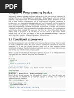 Chapter 3 Programming Basics: 3.1 Conditional Expressions