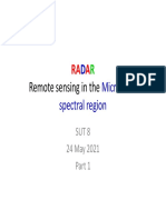 Remote Sensing in The: Microwave Spectral Region