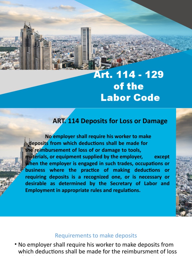 Art 114 - 129 | PDF | Employment | Labour Law