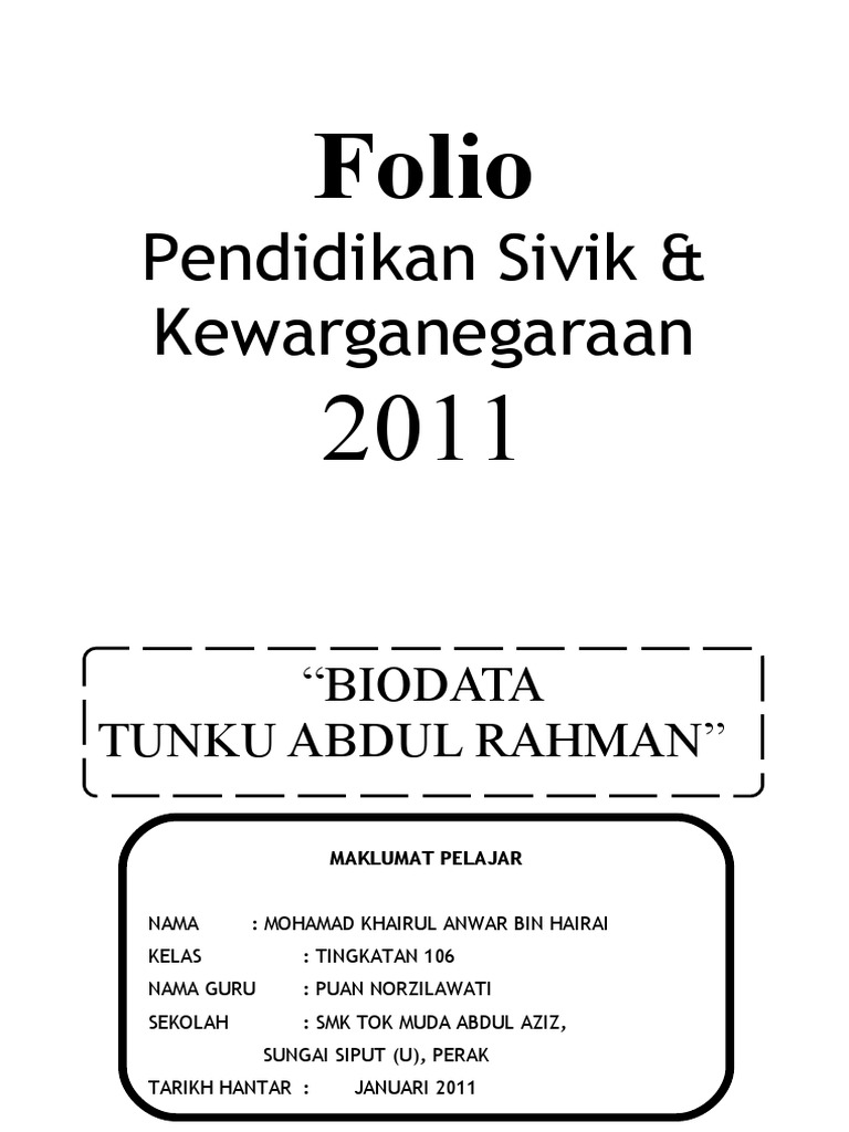 Biodata Tokoh
