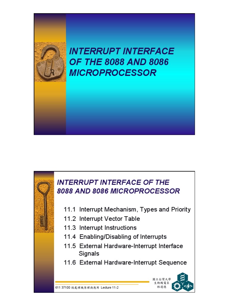 Interrupt Interface of the 8088 and 8086 Microprocessor | PDF | Central ...